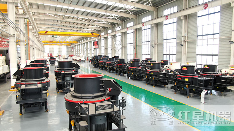 花崗巖石子粉碎機(jī)、制砂機(jī)車間現(xiàn)貨