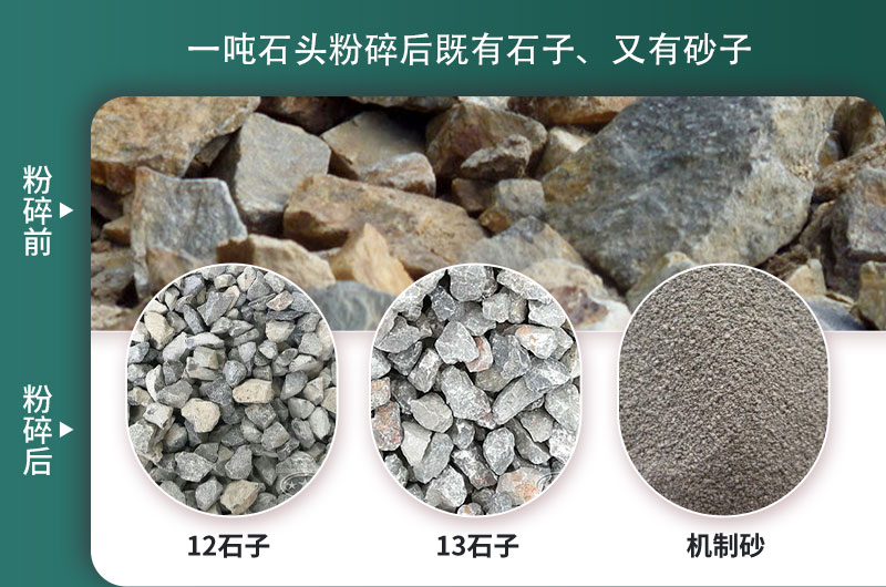 一噸石頭能出多少噸石子，石子破碎設(shè)備有哪些